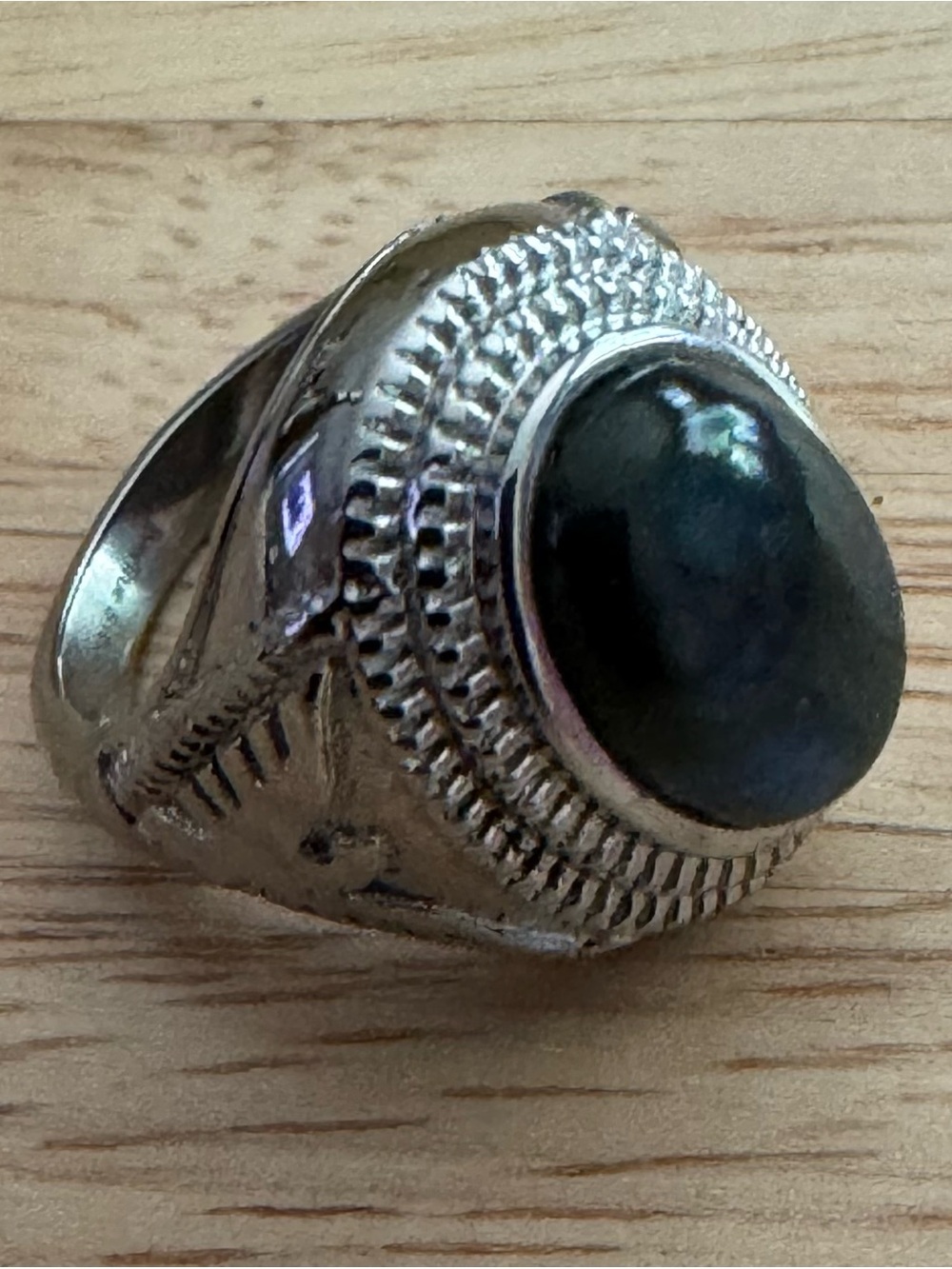 EverTrue Malagasy Labradorite size 6 Ring in Stainless Steel
